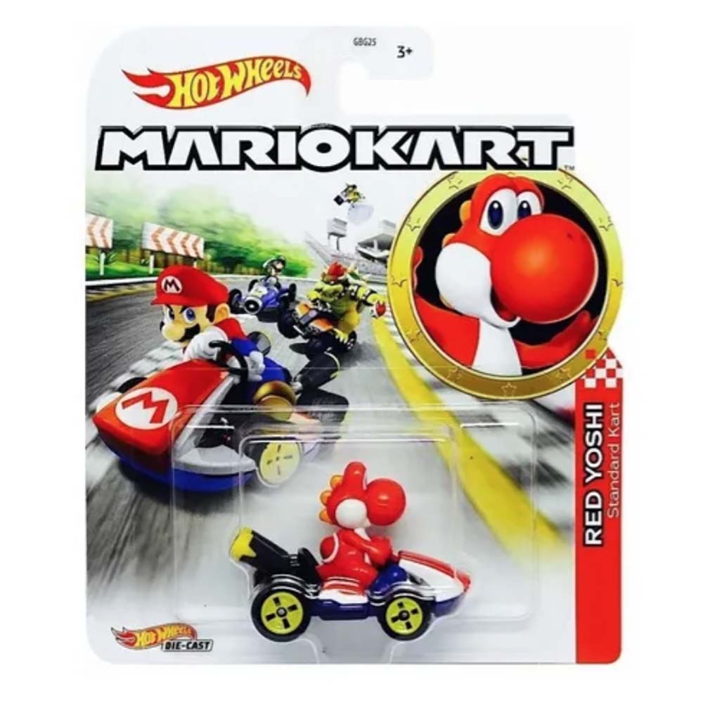 HOT WHEELS MARIO KART REPLICA PERSONAJES 1:64 - RED YOSHI GBG25