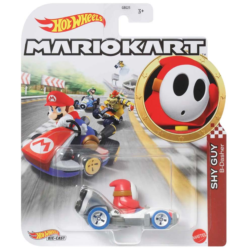 HOT WHEELS MARIO KART REPLICA PERSONAJES 1:64 - SHY GUY B-DASHER GBG25