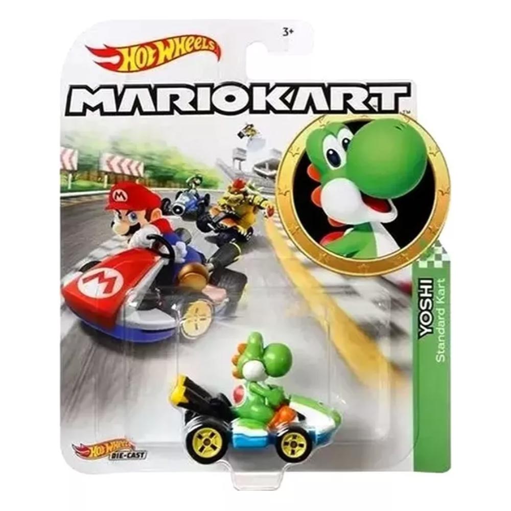 Hot Wheels Mario Kart réplica personajes 1:64 Yoshi Standard