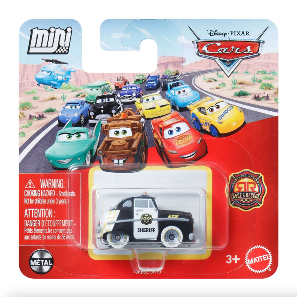 MINICOCHES DE CARS DE DISNEY PIXAR - Race And Rescue Sheriff GKF65