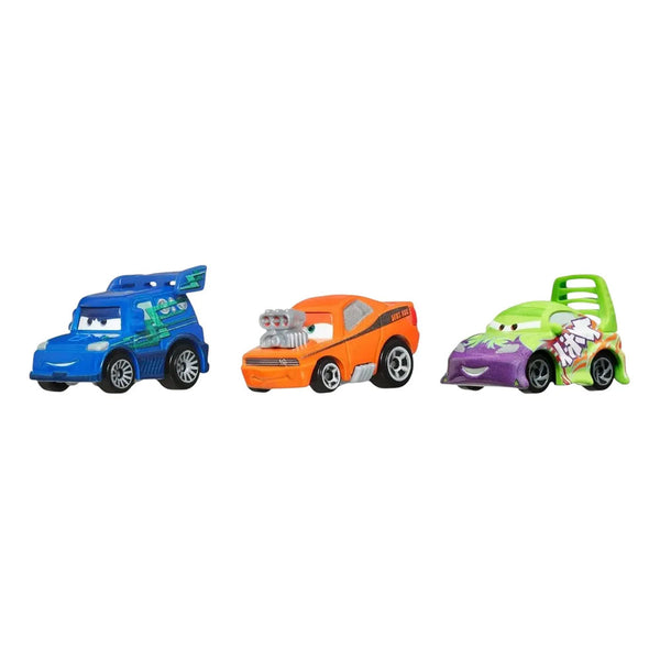 CARS VEHICULOS SURTIDO DE PACK DE 3 MINI CORREDORES - Dj, Snot Rod Y Wingo GKG01
