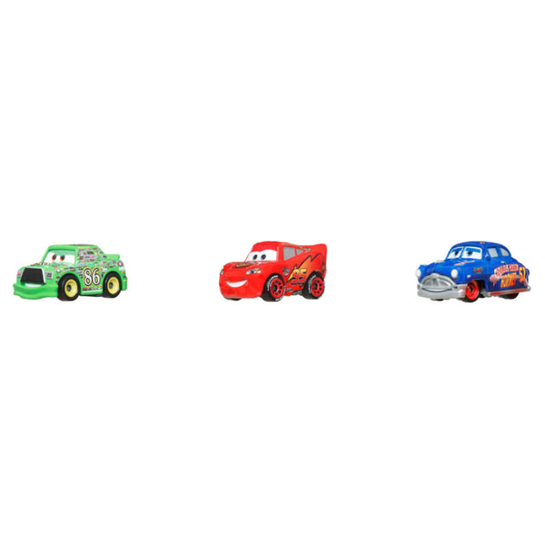 CARS VEHICULOS SURTIDO DE PACK DE 3 MINI CORREDORES - CHICK HICKS, RAYO MCQUEEN & FABULO HUDSON HORNET GKG01
