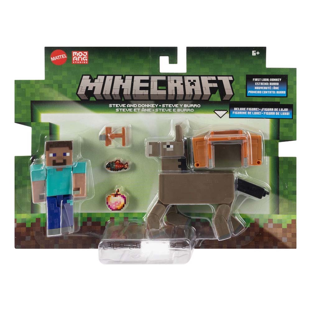 Minecraft 3.25" 2-Pack Steve y Burro GTT53