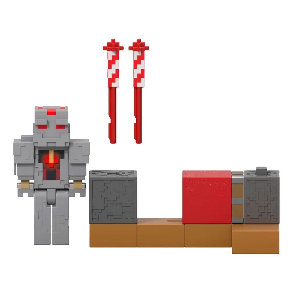 Minecraft 3.25" 2-Pack Redstone Charged con lanzador GTT53, figuras de acción