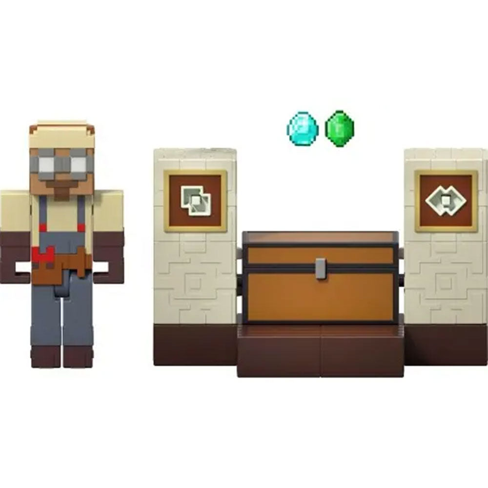 Minecraft 3.25" 2-Pack Redstone El Cofre De Duster GTT53, figuras de acción