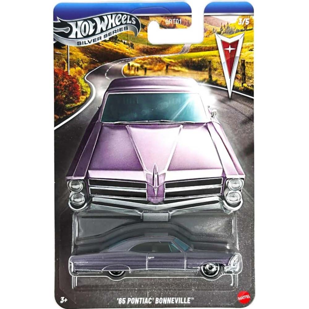 Hot Wheels Silver Series 65 Pontiac Bonneville 3/5 GRT01, autos de juguete