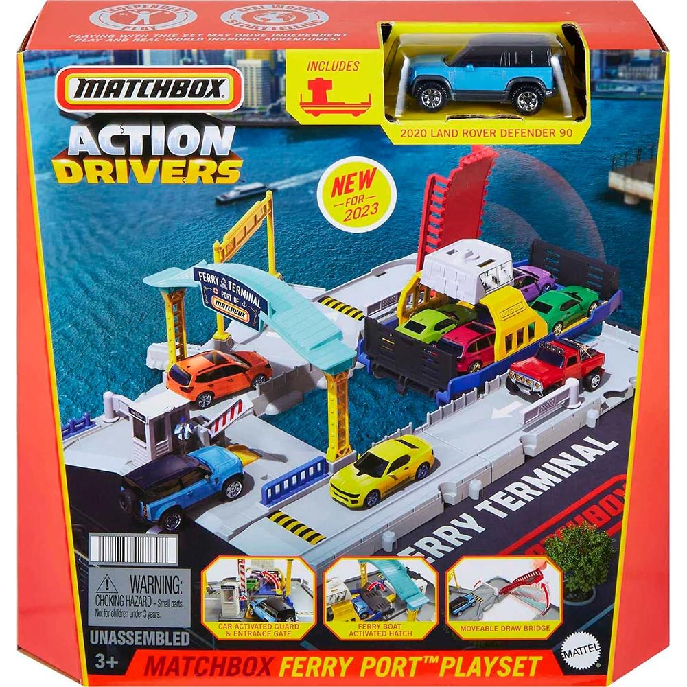 Matchbox Action Drivers - Ferry Port GVY82: Pista y set de vehículos - Edad 3+