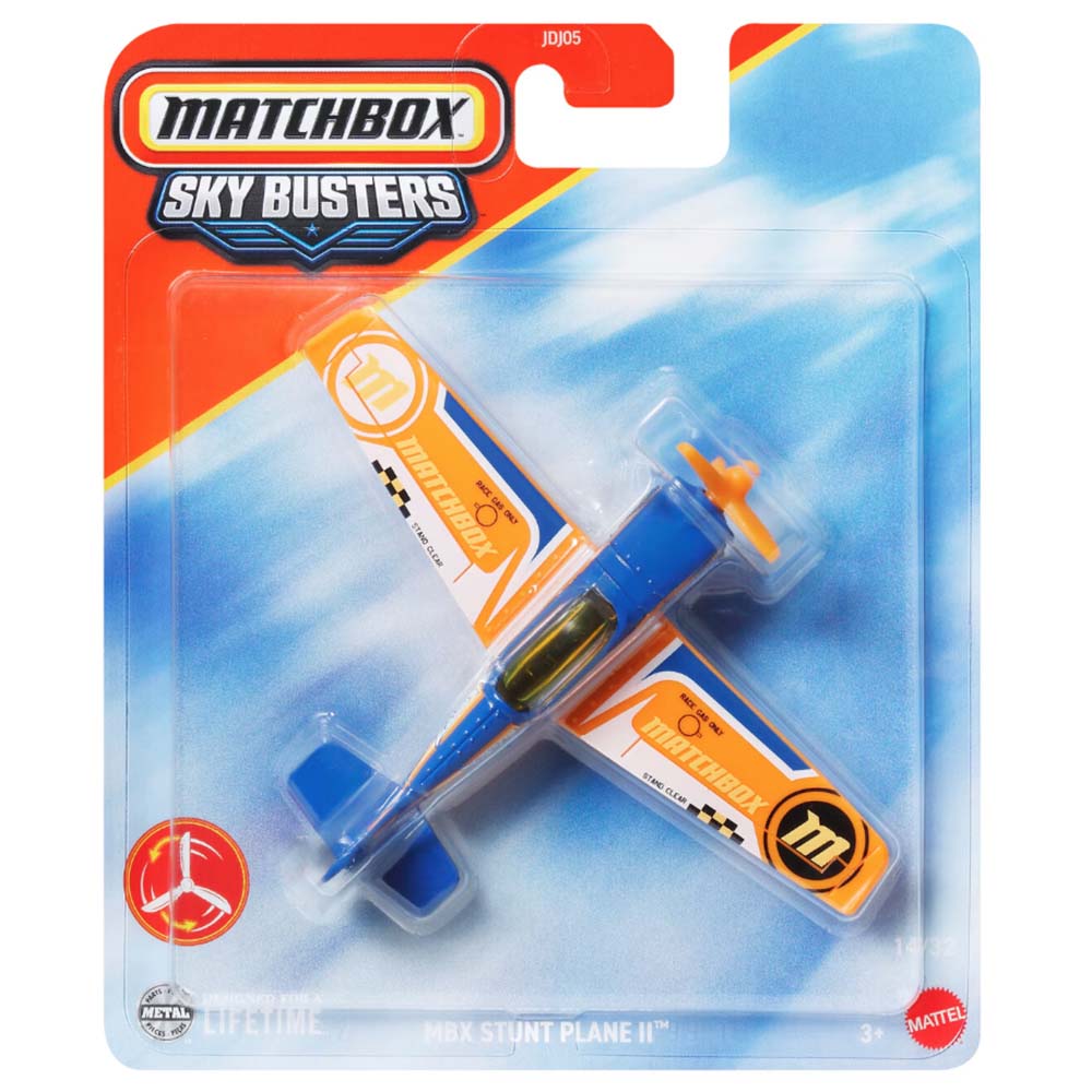 Matchbox Skybusters MBX Stunt Plane ll JDJ05, vehículos de juguete