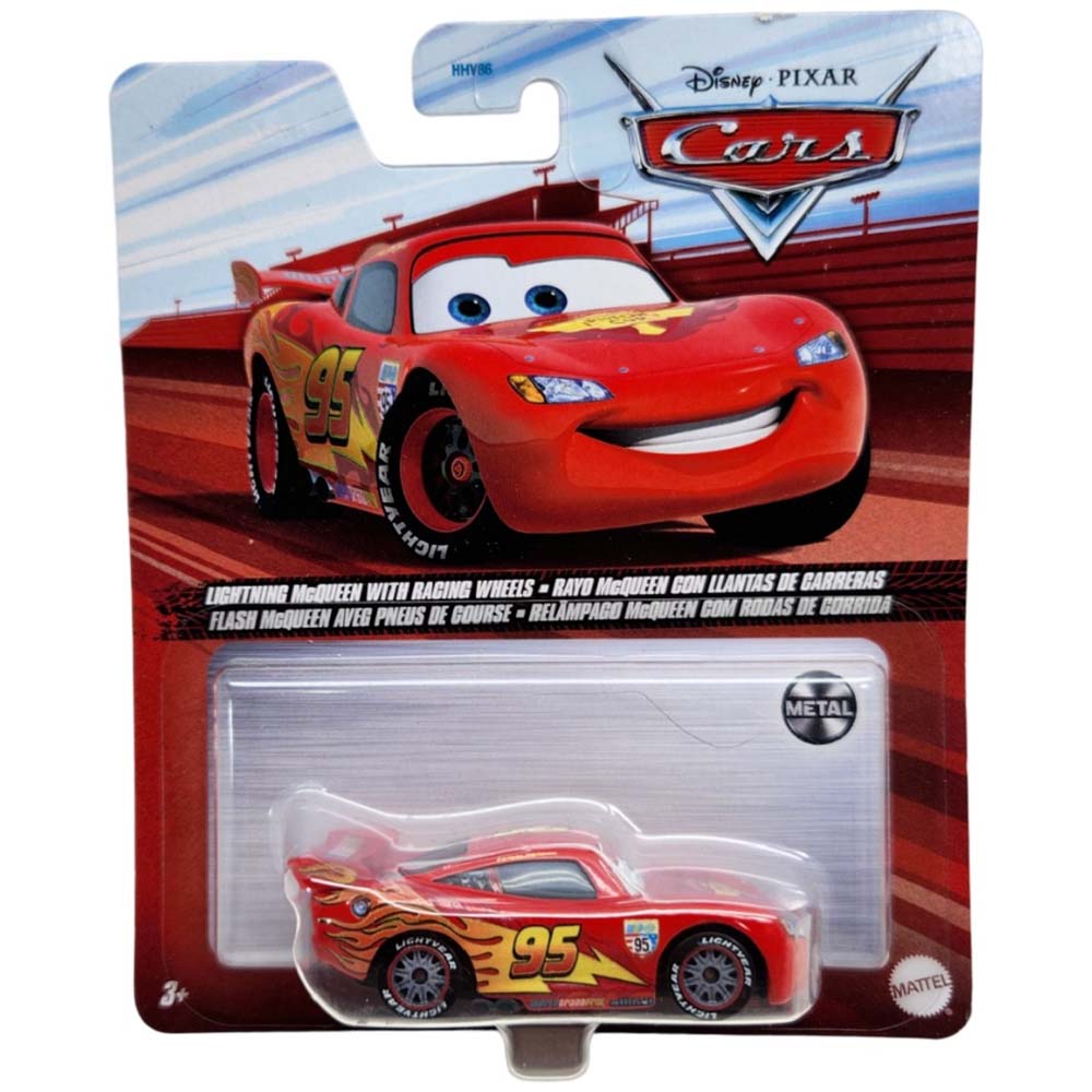 Disney Pixar Cars 1:55 Rayo McQueen con Llantas de Carreras DXV29