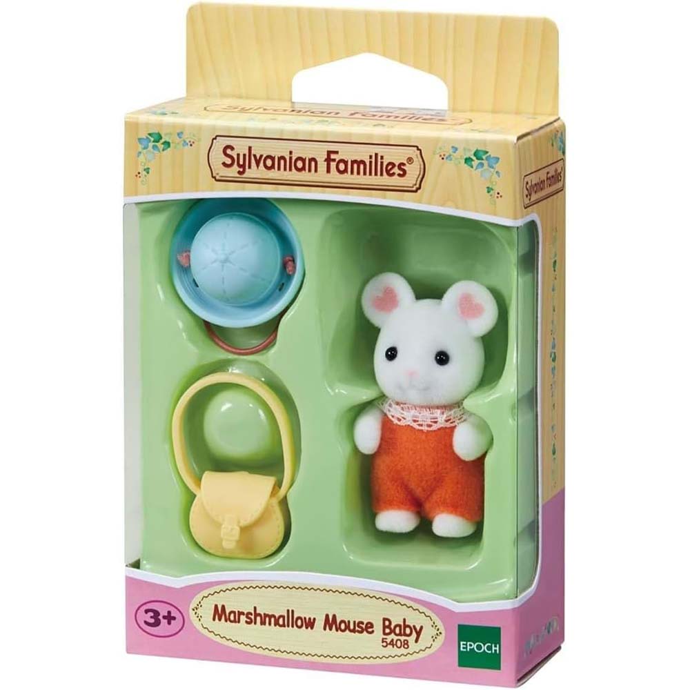 Sylvanian Families 5408 Bebé ratón Marshmallow: Figura coleccionable - Edad 3+
