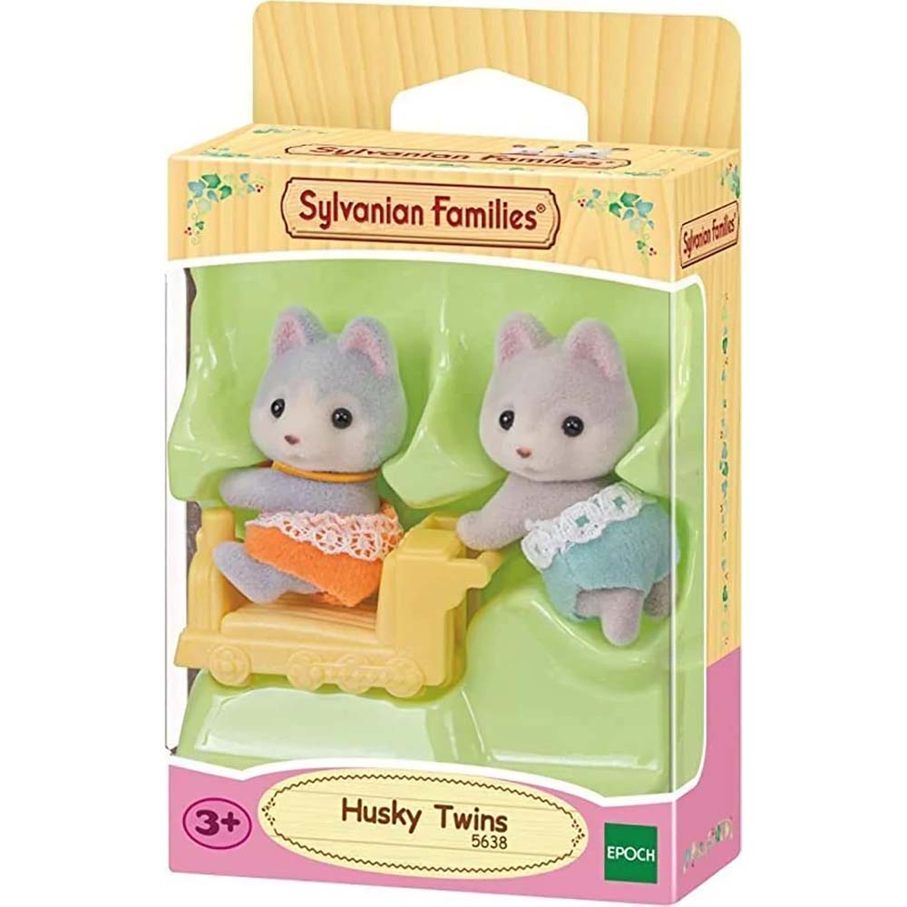Sylvanian Families 5638 Gemelos Husky: Figura coleccionable - Edad 3+