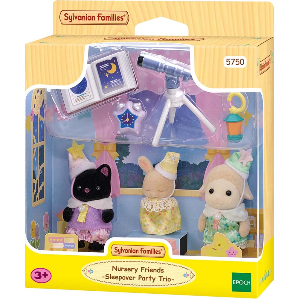 Sylvanian Families 5750 Amigos De La Guardería Fiesta De Pijamas, muñecas y muñecos