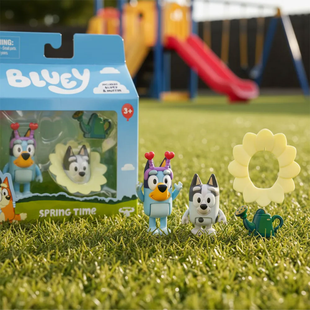 Bluey – Set de 2 Figuras - Spring Time, figuras de acción y colección