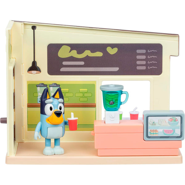 Bluey – Mini Barra de Jugos con Figura Articulada