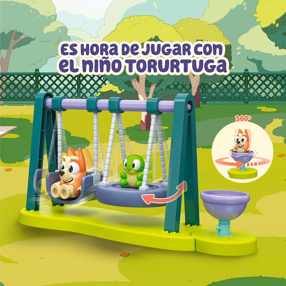Bluey – Mini Playset Parque de Columpios, sets de juego