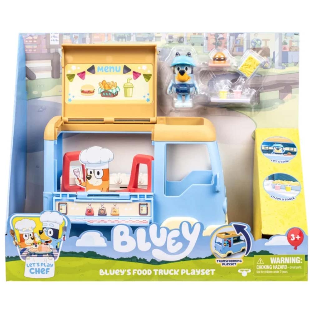 Bluey Let's Play Chef Food Truck – Playset Restaurante Convertible con Figura Exclusiva