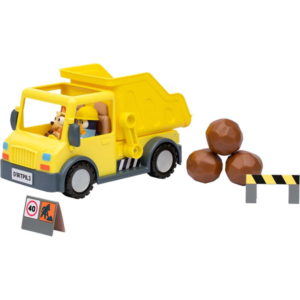Bluey Camión de Volteo – Playset de Construcción con Bluey y Bingo
