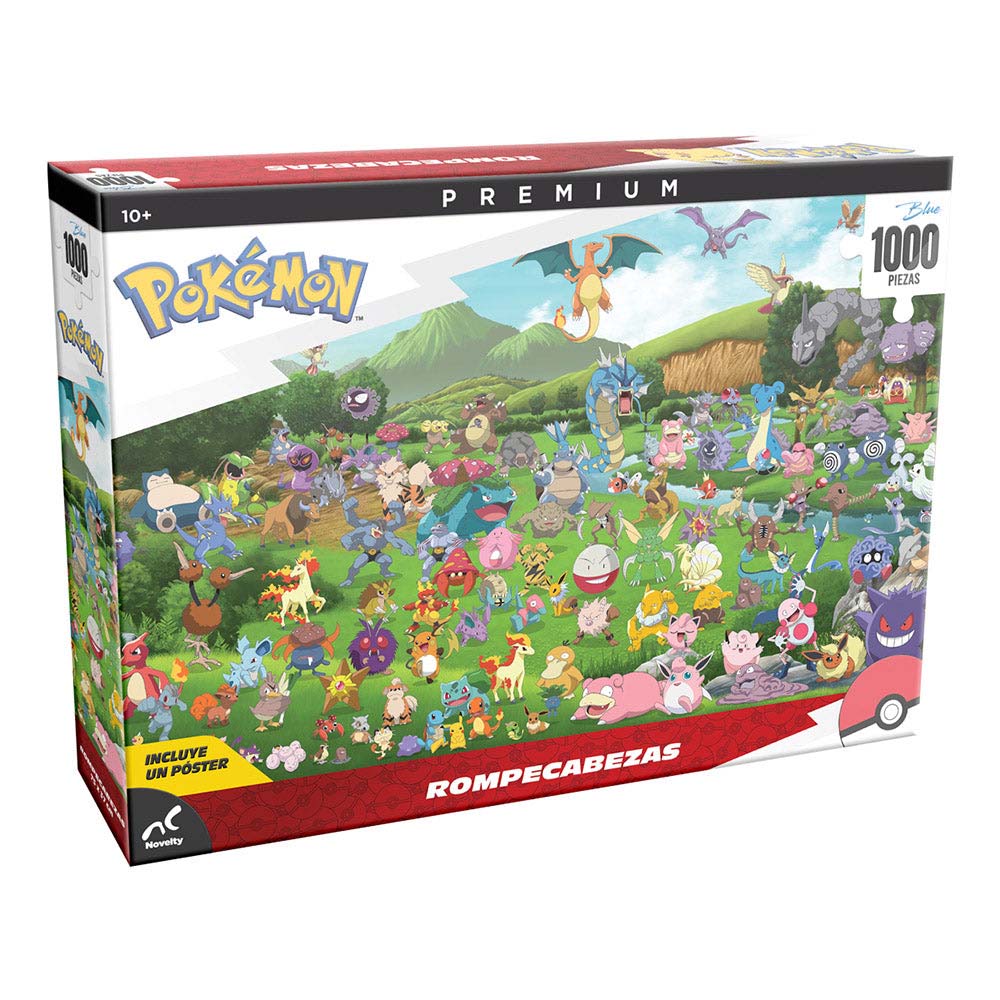 Novelty Rompecabezas Premium Pokemon 1000 Pzs Caja Carton JCA-4460 - Edad 14+