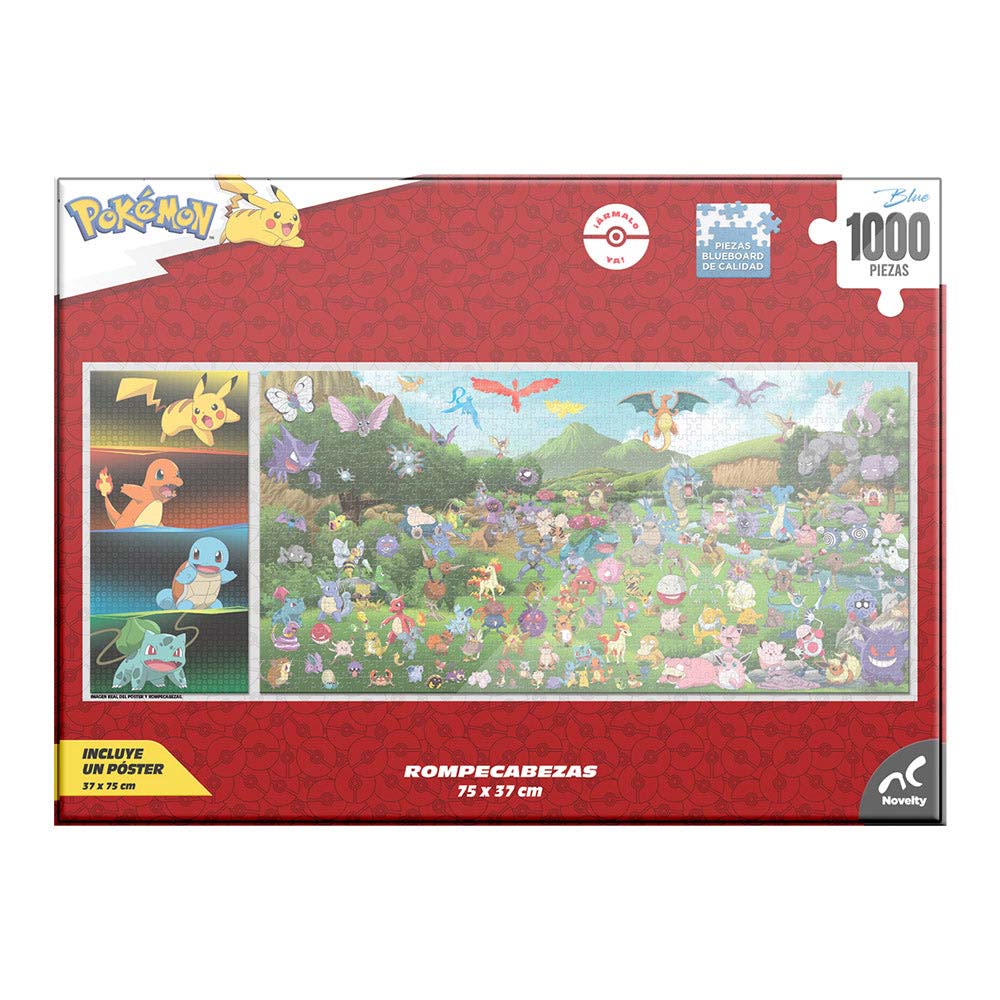 Novelty Rompecabezas Premium Pokemon 1000 Pzs Caja Carton JCA-4460 - Edad 14+