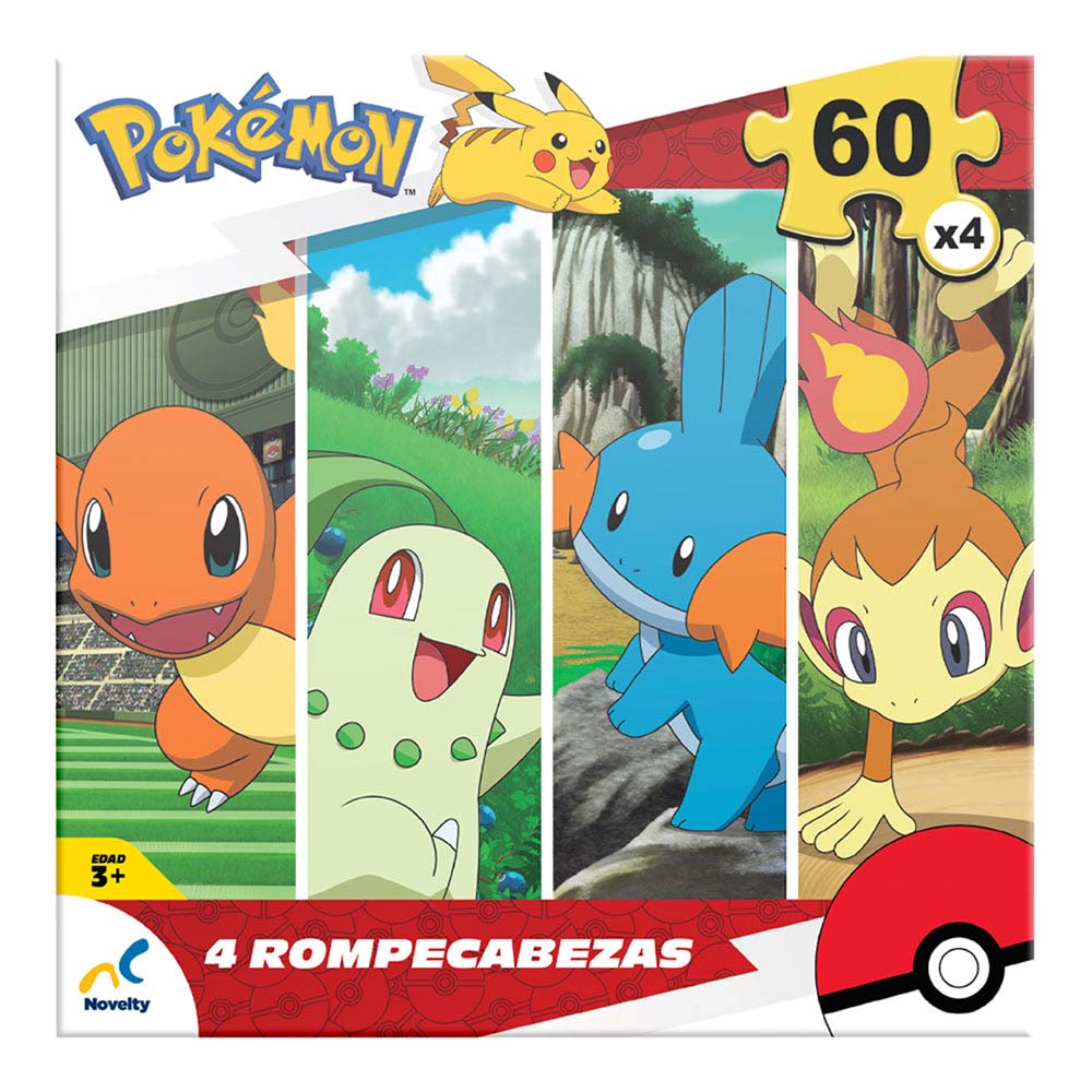 Novelty Rompecabezas 4 en 1 Pokémon JCA-4161
