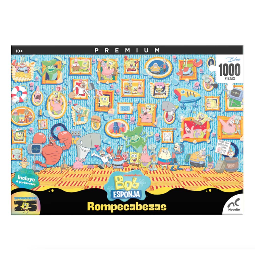 Rompecabezas Coleccionable Premium Bob Esponja Con Porta Vaso JCA-4880, rompecabezas
