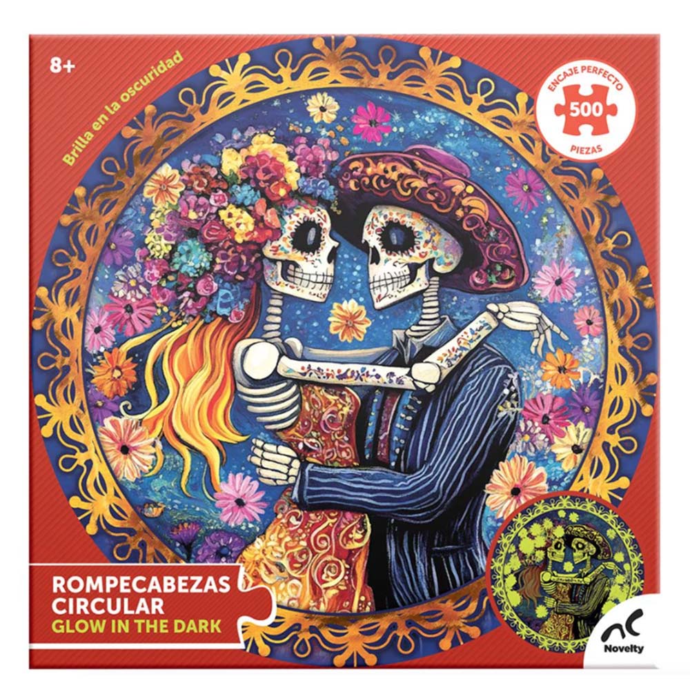 Rompecabezas Circular Glow In The Dark Catrina 500 Pzs Caja JCA-4399