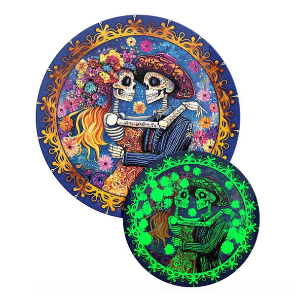 Rompecabezas Circular Glow In The Dark Catrina 500 Pzs Caja JCA-4399