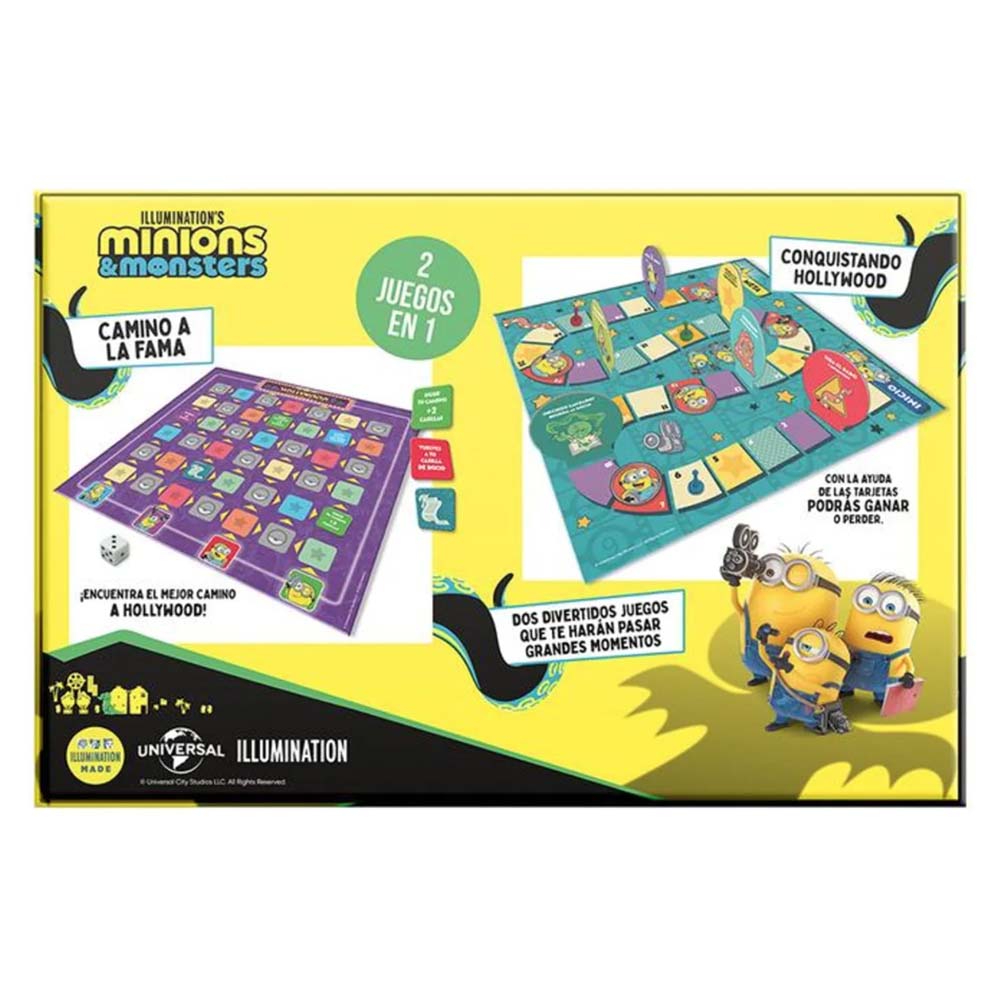 Minions & Monsters 2 en 1 – Conquistando Hollywood / Camino a la Fama JCA-5094, juegos de mesa