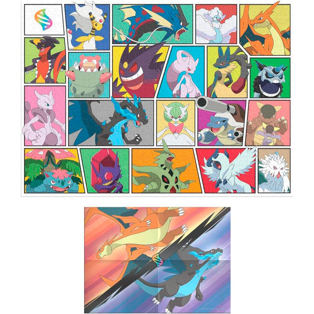 Rompecabezas Premium Pokémon Mega Evoluciones – 1000 Piezas JCA-5031, rompecabezas