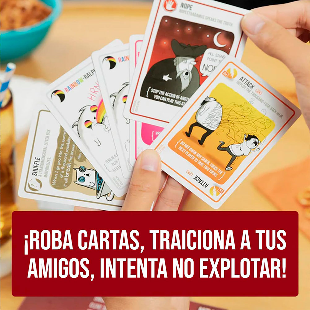 Exploding Kittens Edición Original – Juego de Cartas en Español JCA-4813, juegos de cartas