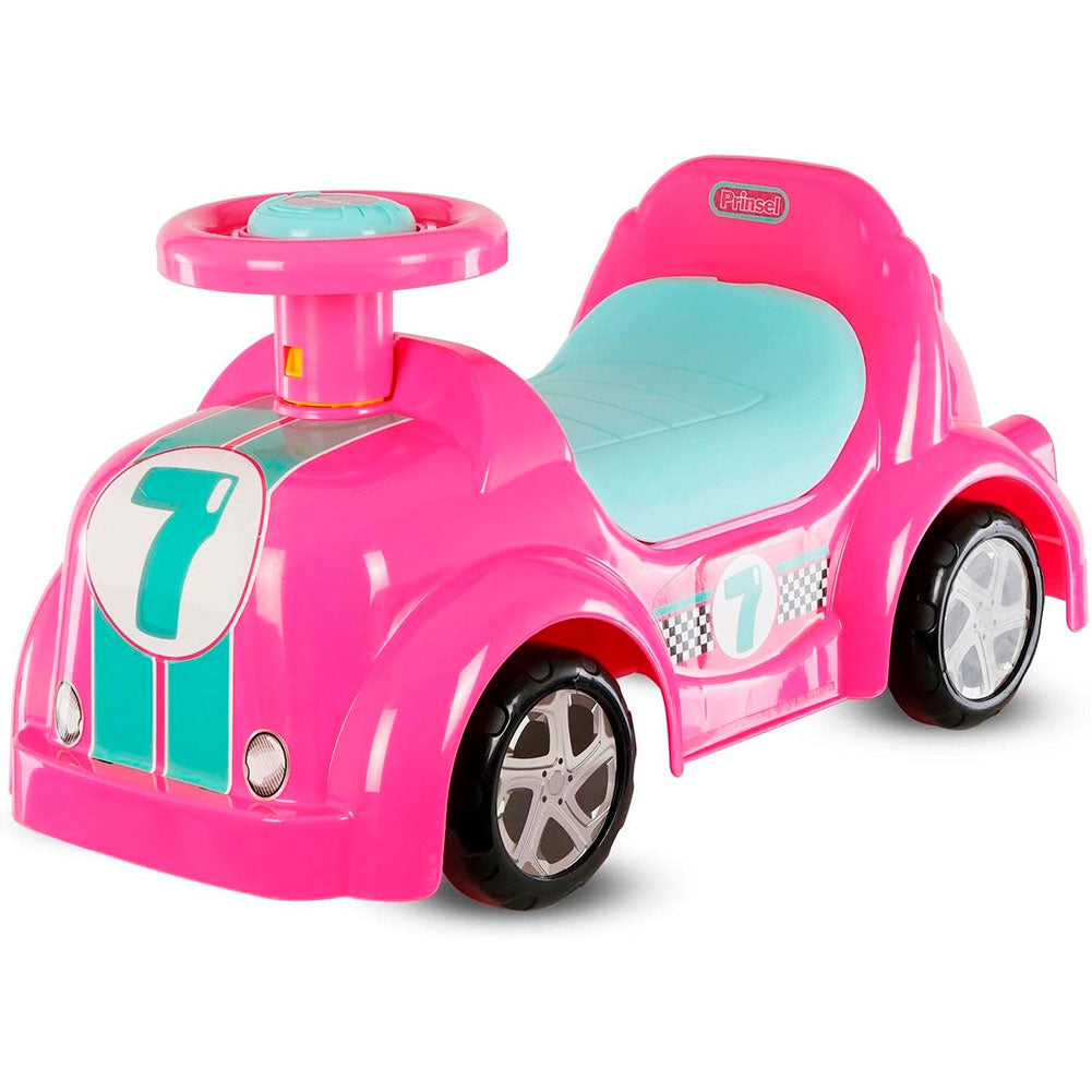 Prinsel Turbo Girl: Montable Correpasillos Infantil Rosa con Volante y Claxon - Edad 1+