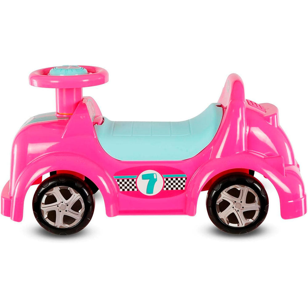 Prinsel Turbo Girl: Montable Correpasillos Infantil Rosa con Volante y Claxon - Edad 1+