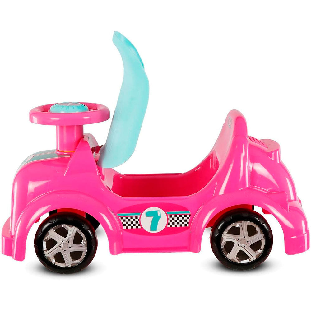 Prinsel Turbo Girl: Montable Correpasillos Infantil Rosa con Volante y Claxon - Edad 1+