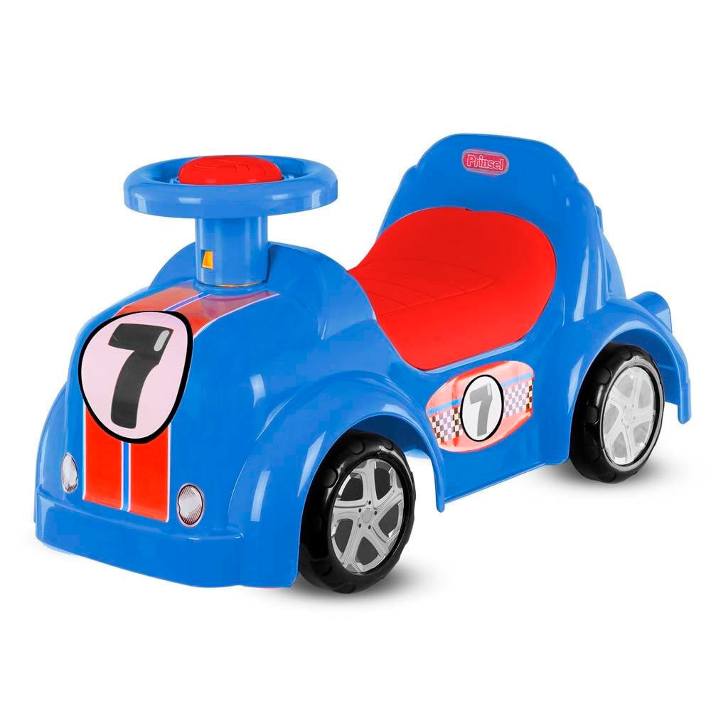 Prinsel Turbo Boy: Montable Correpasillos Infantil Azul con Volante y Claxon - Edad 1+
