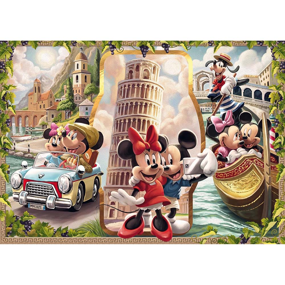 Ravensburger 12000498 Rompecabezas 1000 piezas Disney Mickey y Minnie, rompecabezas
