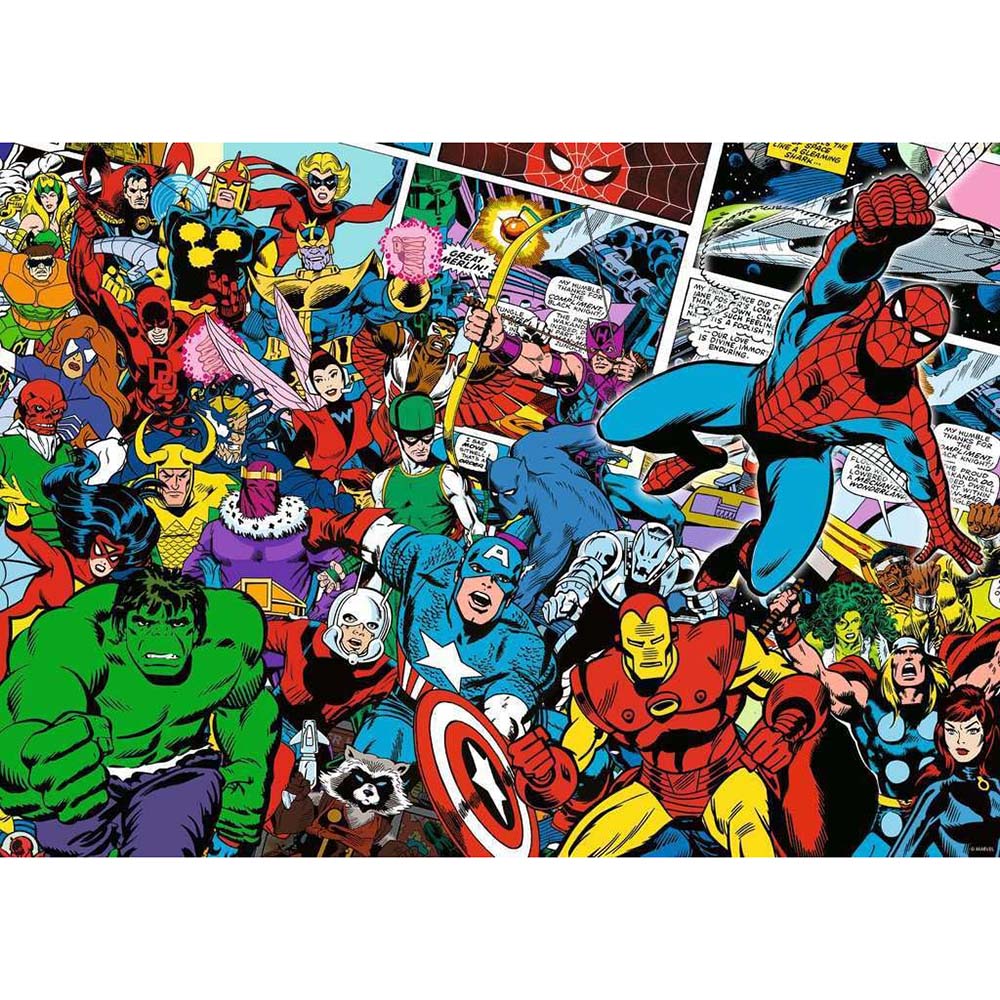 Ravensburger 12000510 Rompecabezas 1000 piezas Marvel Challenge, rompecabezas