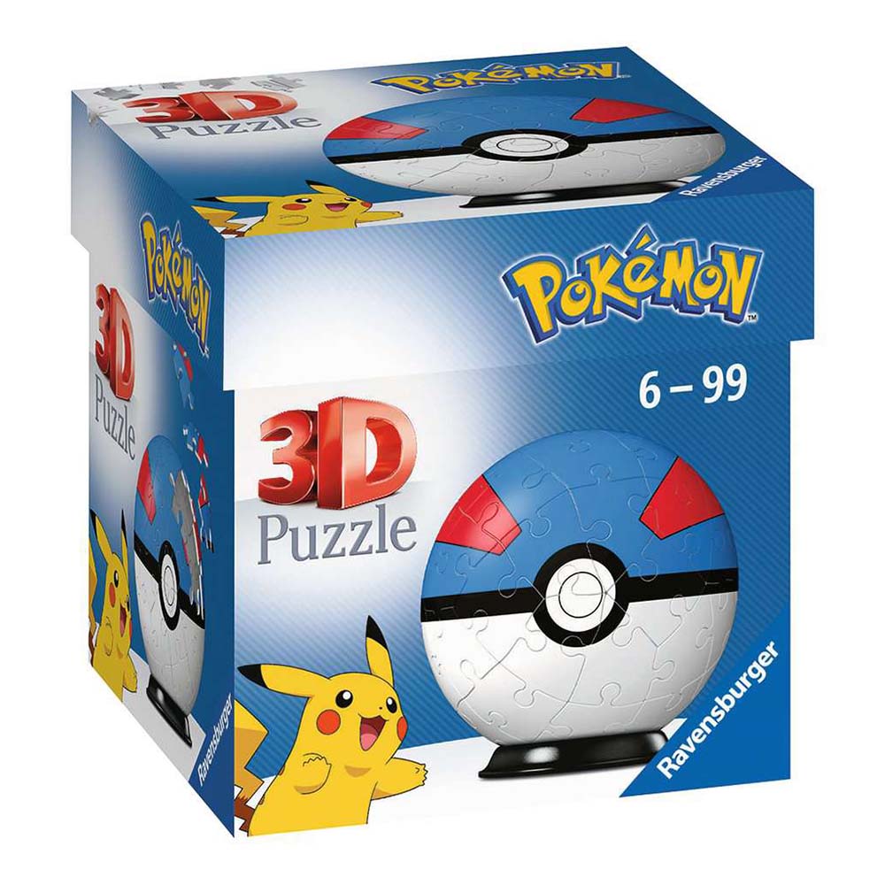 Ravensburger 11265 Pokémon Superball Azúl 3D