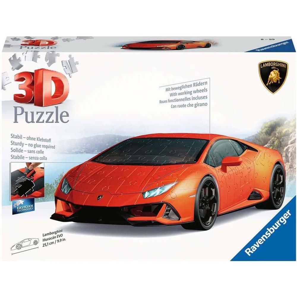 Ravensburger 11571 Rompecabezas Lamborghini Huracán EVO 3D, rompecabezas 3d