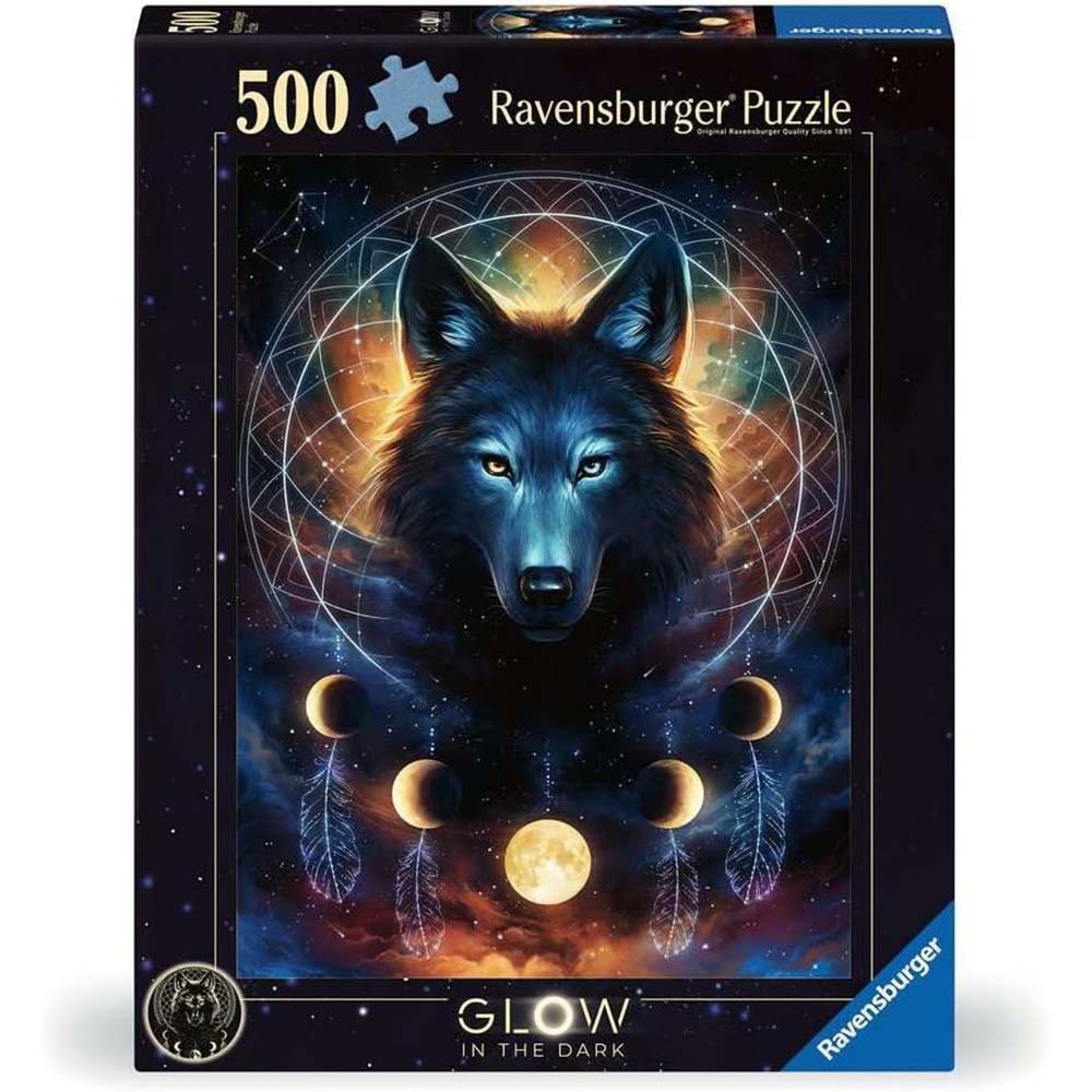 Ravensburger Rompecabezas Lobo Astral Fosforescente 500 Piezas