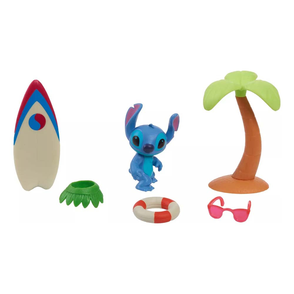 Disney Stitch Hang Ten Playset – Set de 6 Piezas, figuras de acción