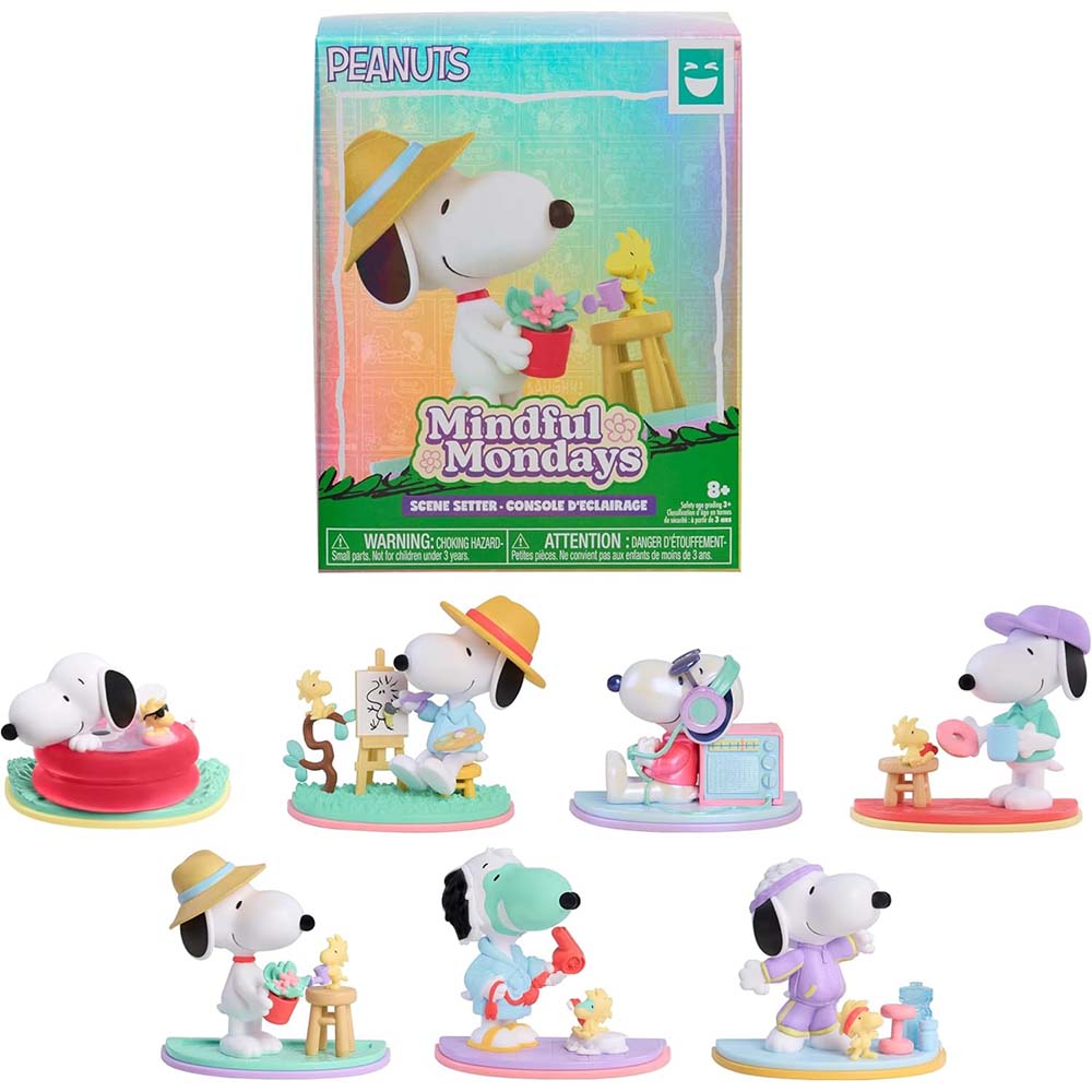 Peanuts Happy Haul Mindful Mondays Figuras Coleccionables Sorpresa con Snoopy y Woodstock