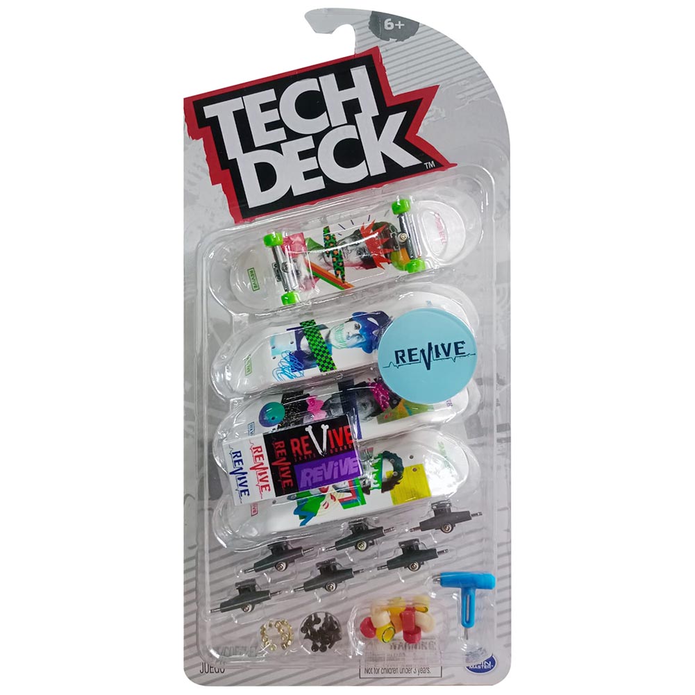 Tech Deck: Paquete de 4 Patinetas Revive 6028815 - Edad 6+