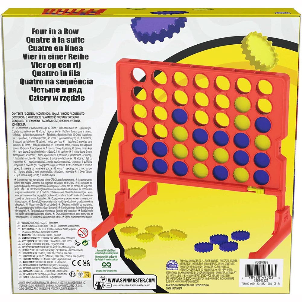 Spin Master Juego Cuatro en Línea 6067993: Juego de mesa - Edad 5+