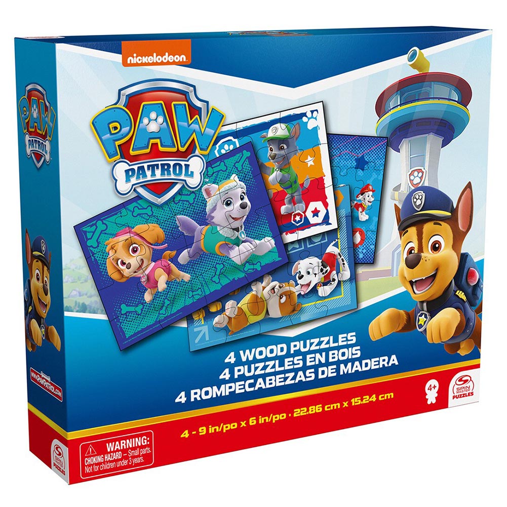 Spin Master Rompecabezas Paw Patrol 4 Pack 6066803 - Edad 4+