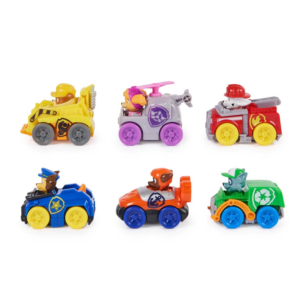 Paw Patrol Squad Racer 6 pack 6070070: Paquete de 6 vehículos - Edad 4+