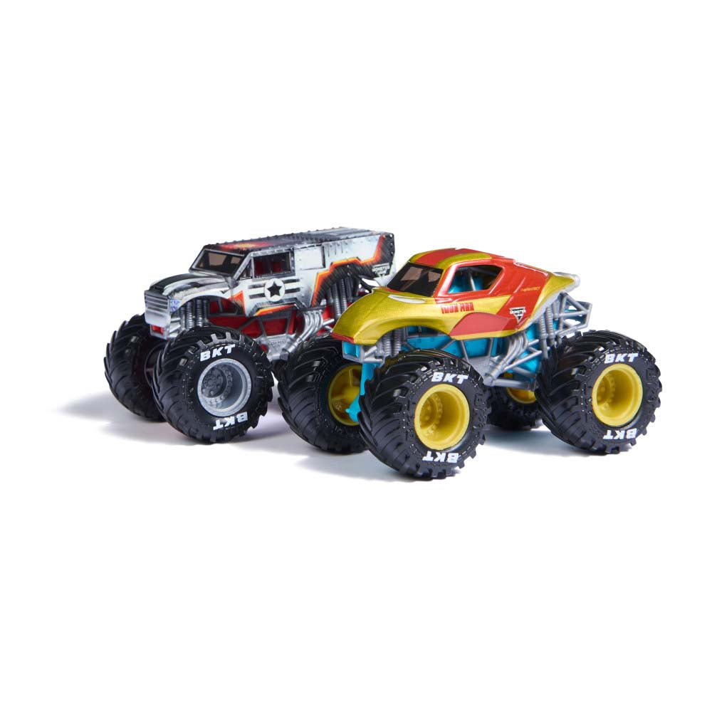 Monster Jam1:64 2 Pack Marvel Iron Man vs War Machine 6070555 - Edad 3+