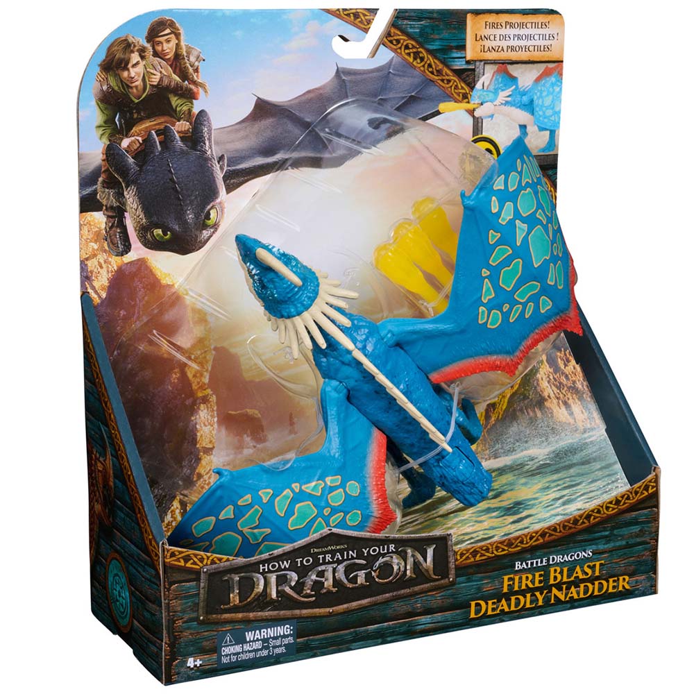 Cómo Entrenar a tu Dragón - Battle Dragons: Fire Blast Deadly Nadder 6072591, figuras de acción