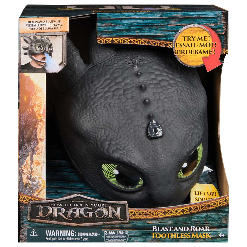 Cómo Entrenar a tu Dragón Figura interactiva Toothless Mask 6072832, accesorios de juego de rol
