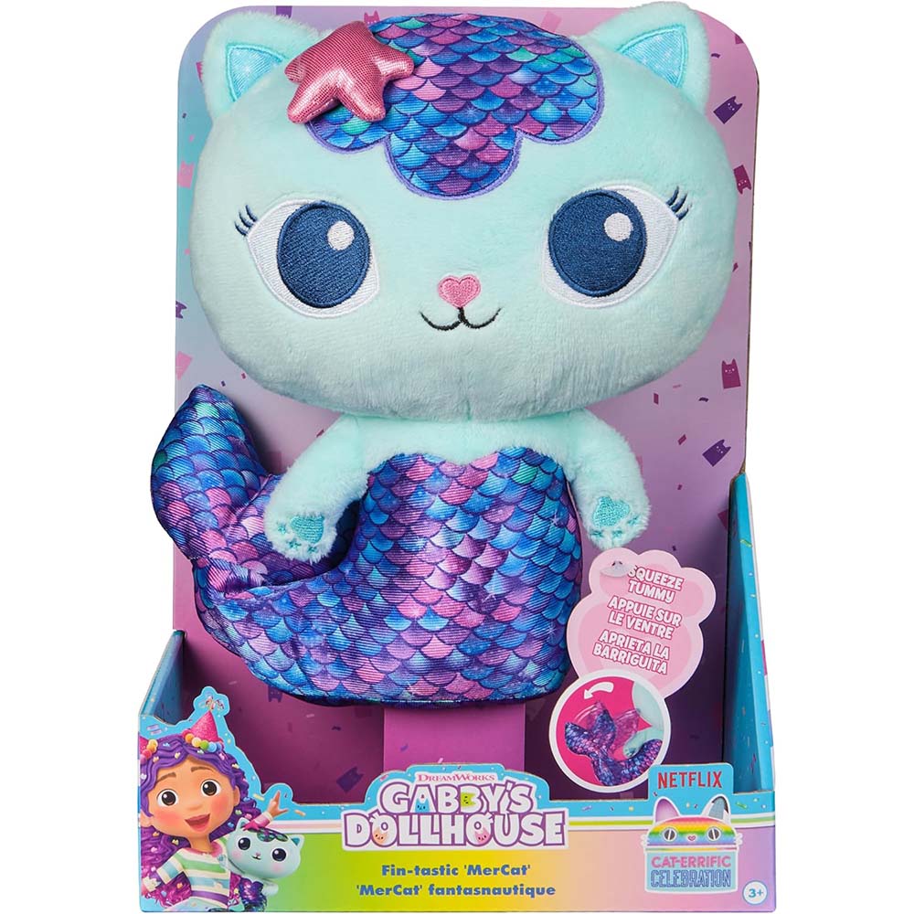 la casa de munecas de Gabby's Dollhouse Fin-Tastic Mercat 6071766: Peluche - Edad 3+