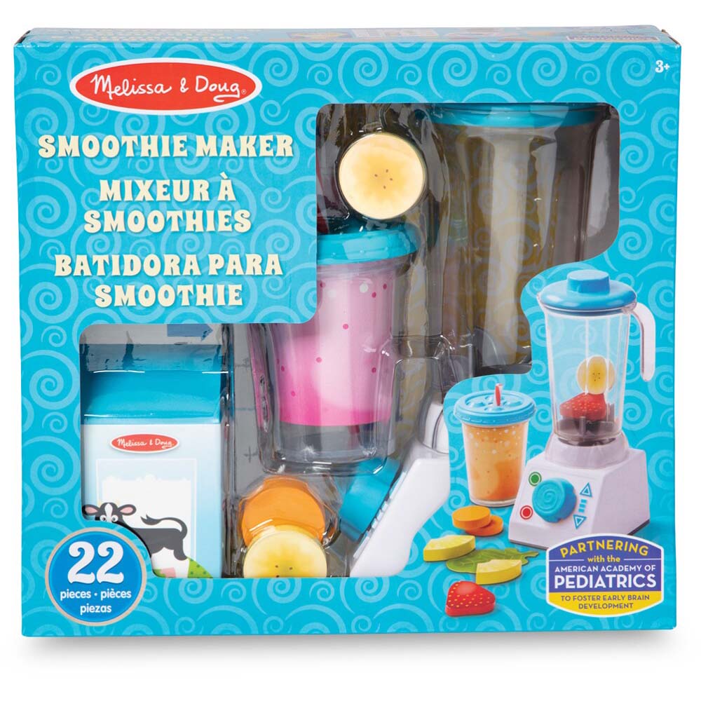 Melissa & Doug Juego de Licuadora para Batidos Smoothies 6073101: Set de cocina de juguete - Edad 3+